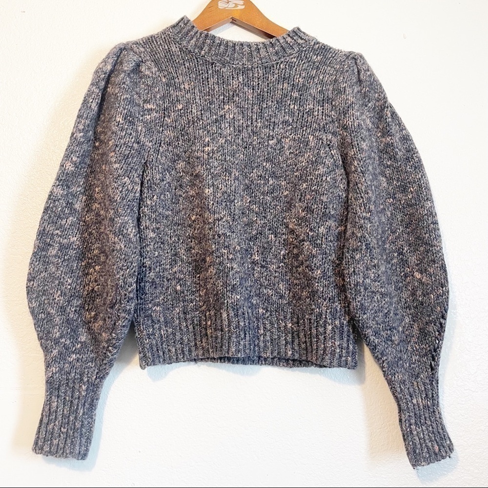 Madewell Pleated Shoulder Pullover Sweater. Size Medium - Picture 2 of 6